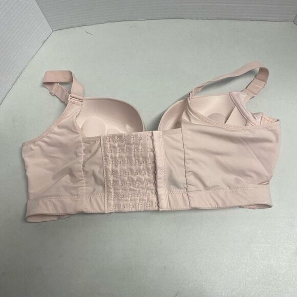 MASTECTOMY BRA Peach Inserts Nipple Indentation And Pockets Size 40 SEE DESCRIPT - Picture 10 of 10